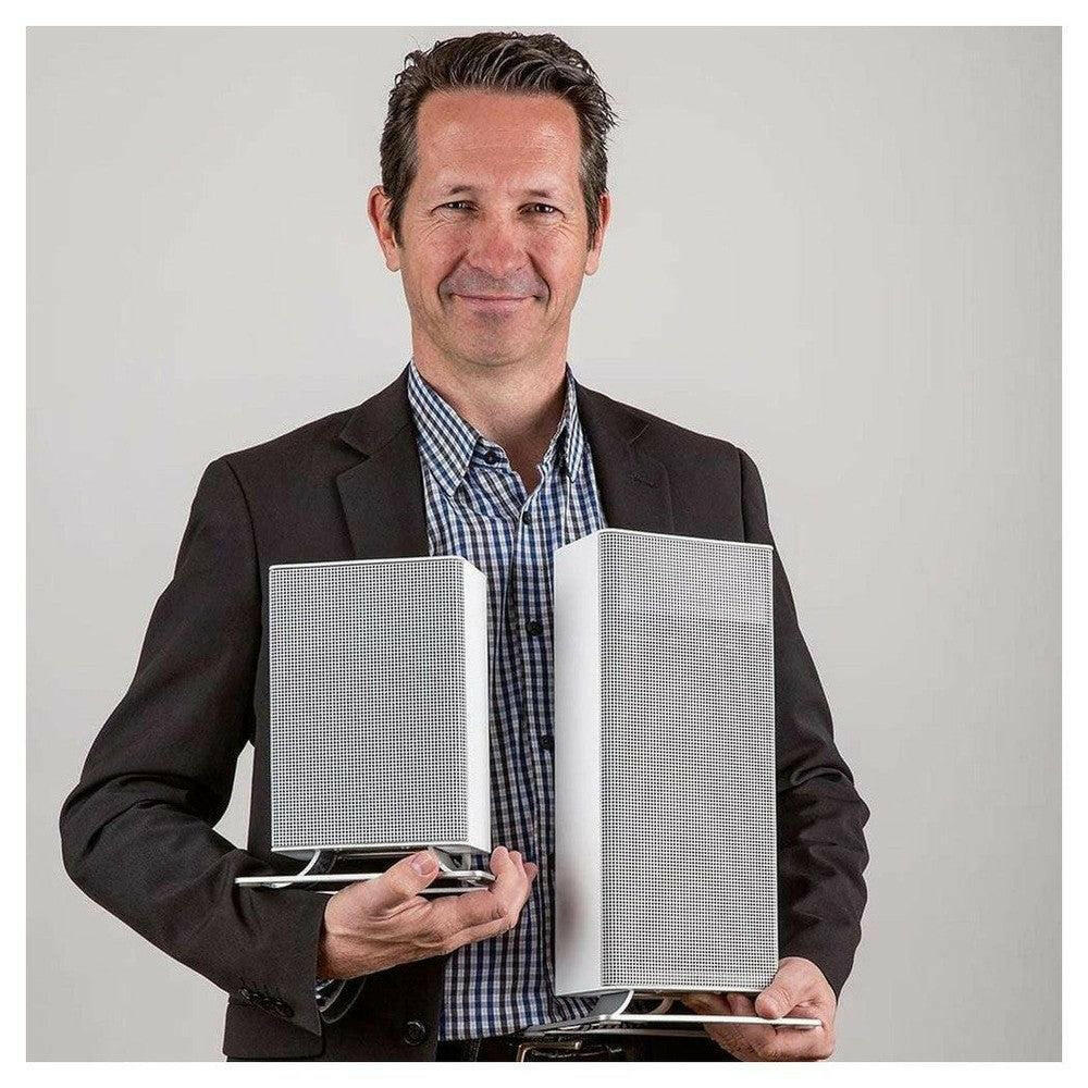 Stadler Form Anna heater wit model met mesh-rooster en metalen voet