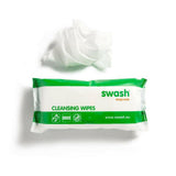 Los Swash vochtig doekje naast geparfumeerde verpakking