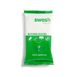 Gesloten verpakking van 8 ongeparfumeerde Swash washandjes