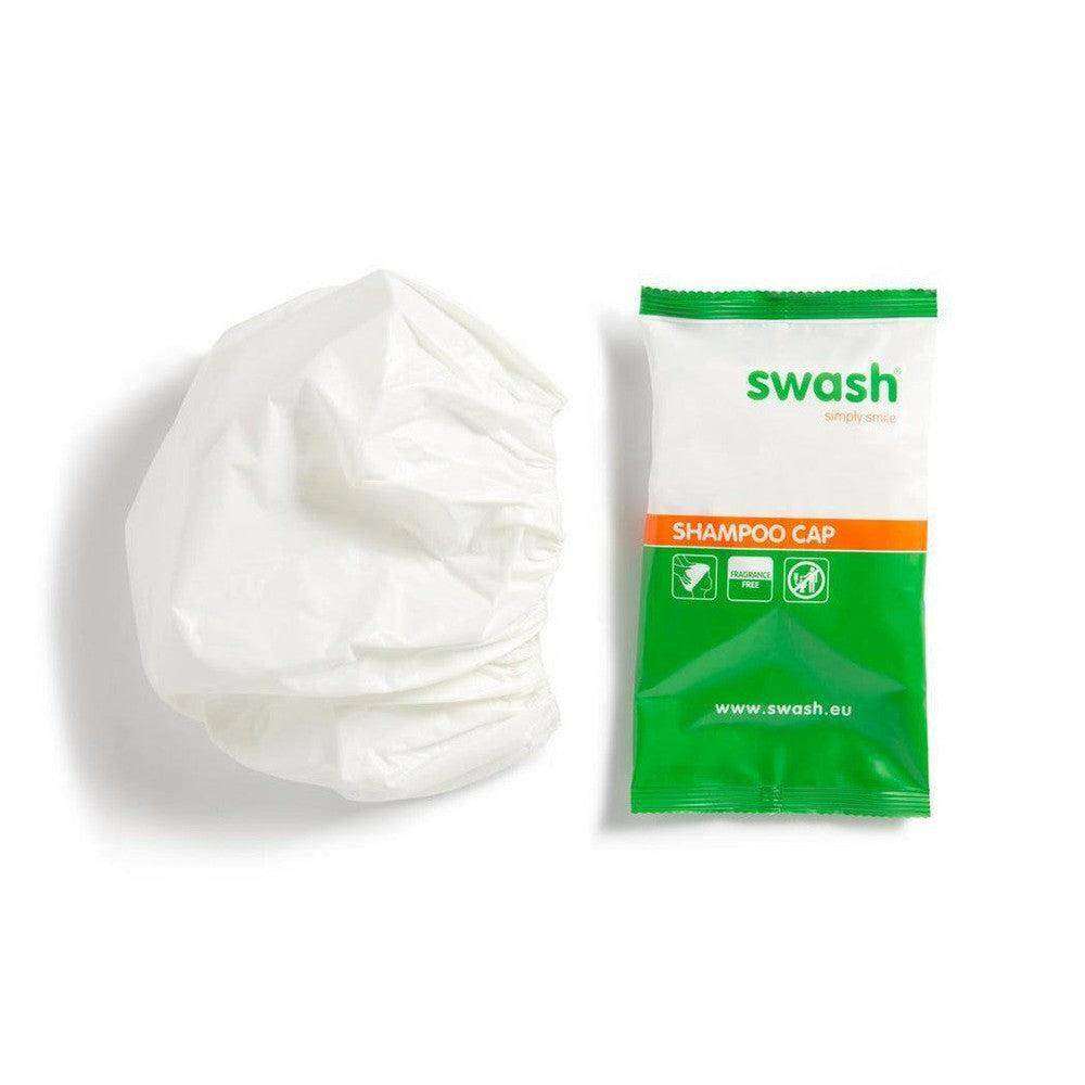 Witte vouwbare Swash shampoo cap zonder geur, licht transparant materiaal