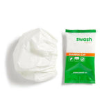 Witte vouwbare Swash shampoo cap zonder geur, licht transparant materiaal