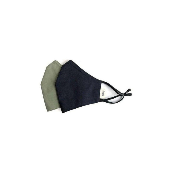 Tilley mondmasker (2 stuks) Solid Black & Khaki - TIL54786-Shopvoorgezondheid