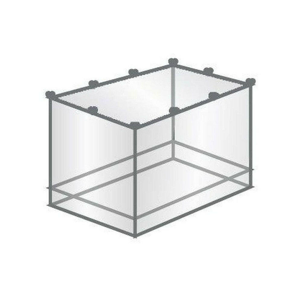 Schematische weergave TravelSafe Box kinder-klamboe frameconstructie