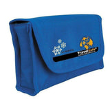 Blauwe TravelSafe Iso Medi Bag medicijnkoeltas met logo en sneeuwvlokken symbool