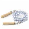 Tunturi nylon springtouw met houten handvaten en veermechanisme