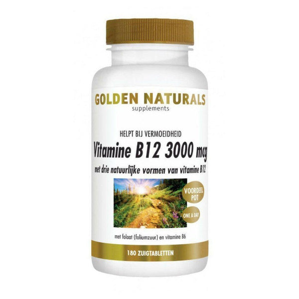 Golden Naturals Vitamine B12 3000 mcg - GOL64382-Shopvoorgezondheid