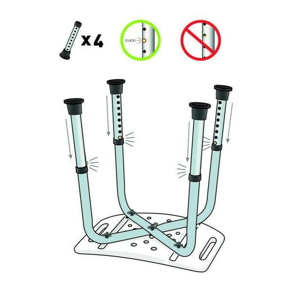 Illustratie verstelmechanisme douchekruk met CLICK! bevestiging