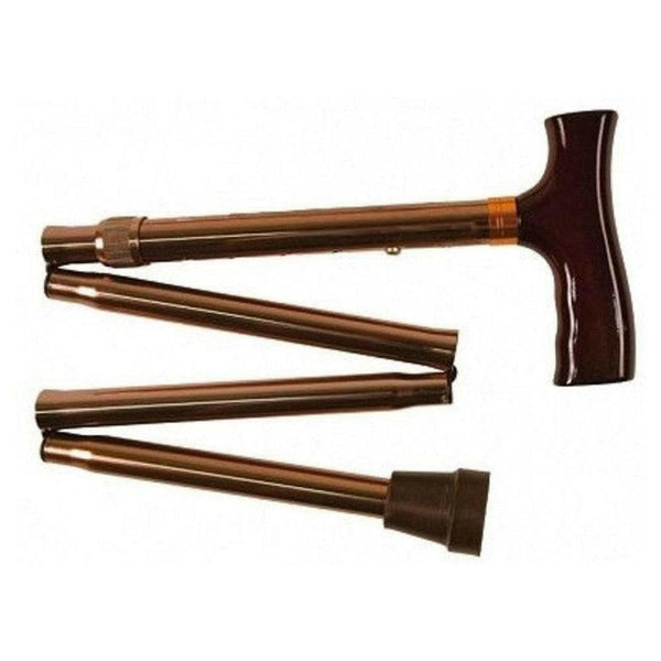 Vitility Derby opvouwbare wandelstok (bronskleurig) - VIT91059-Shopvoorgezondheid