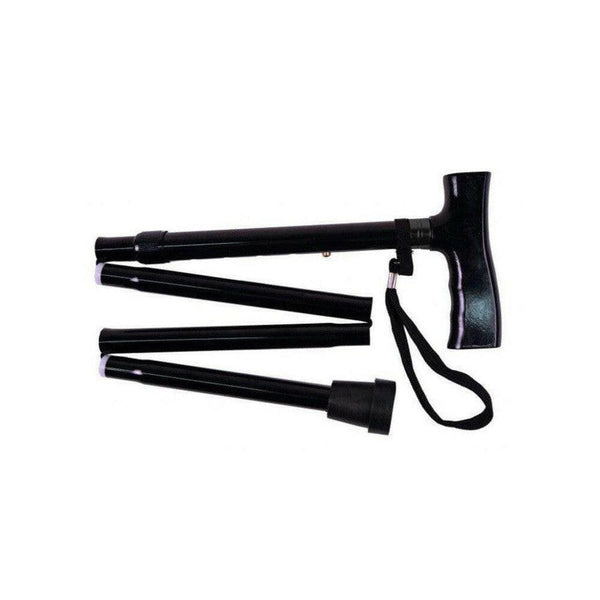 Vitility Derby opvouwbare wandelstok (zwart) - VIT91060-Shopvoorgezondheid