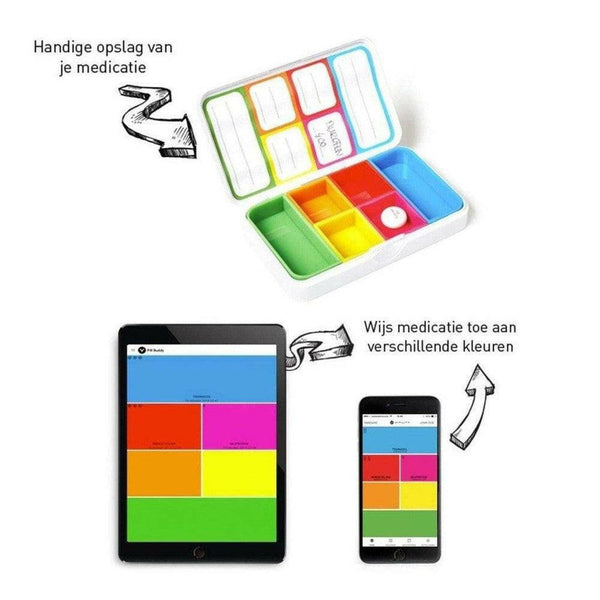 Vitility Smart pillendoosje (wit) - VIT91560-Shopvoorgezondheid