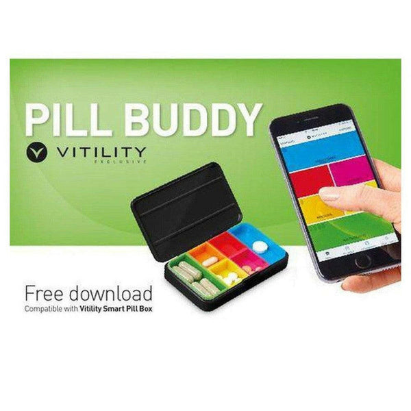 Vitility Smart pillendoosje (zwart) - VIT91550-Shopvoorgezondheid