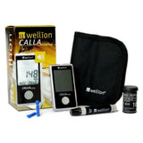 Complete set Wellion Calla Dialog glucosemeter met draagtas en accessoires