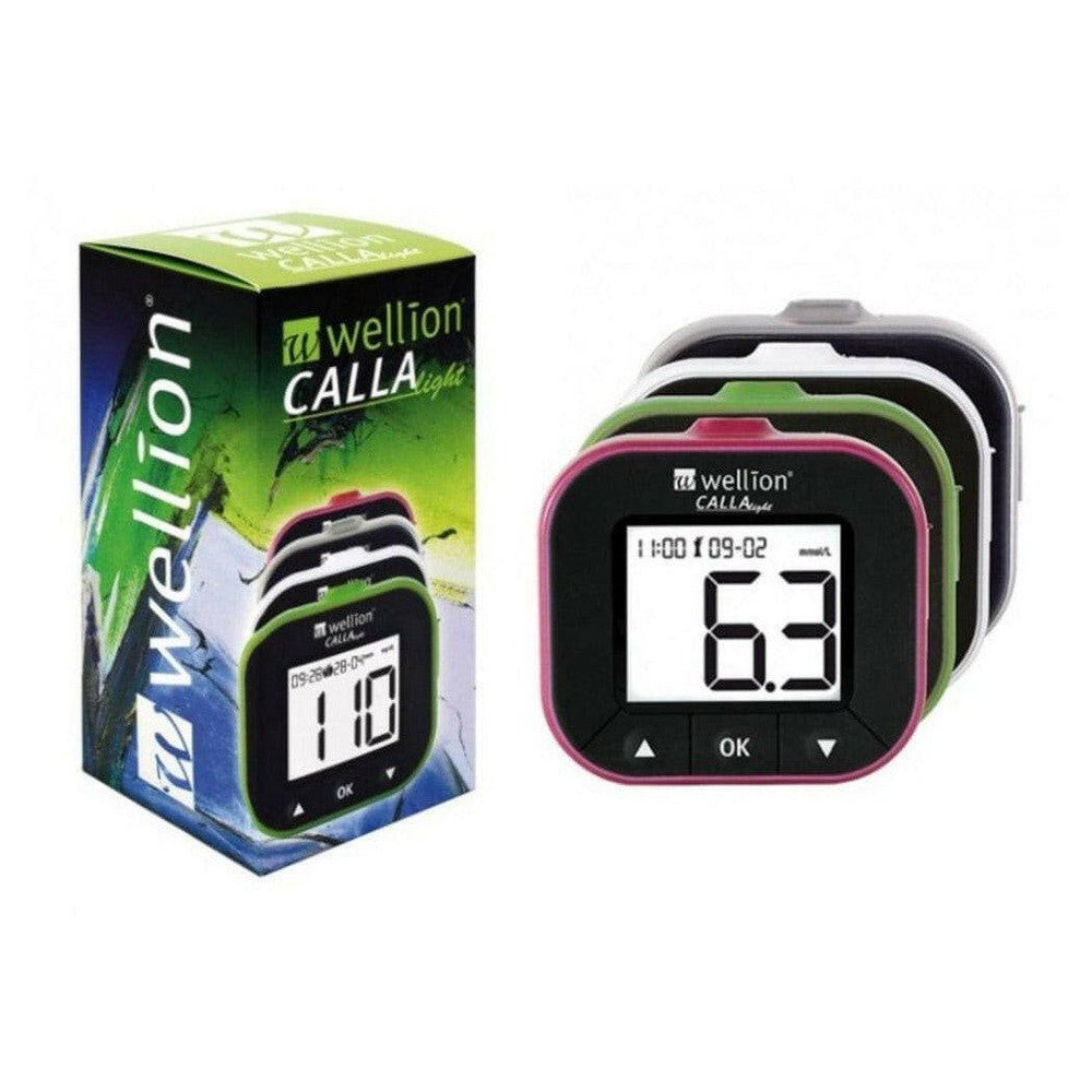 Wellion Calla Light startpakket met 50 strips en lancetten in diverse kleuren