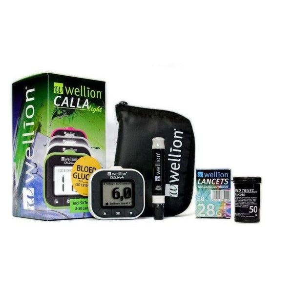Wellion Calla Light startpakket (glucosemeter met 50 strips en 50 lancetten) - WEL78843-Shopvoorgezondheid
