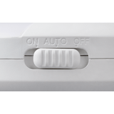 SecuCare witte LED-nachtlamp met schuifregelaar in AUTO stand en matte textuur