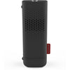 Boneco P50 zwart frontaal uitzicht met perforaties en rood logo
