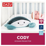ZAZU Cody Krab oceaan projector met logo en functies pictogrammen