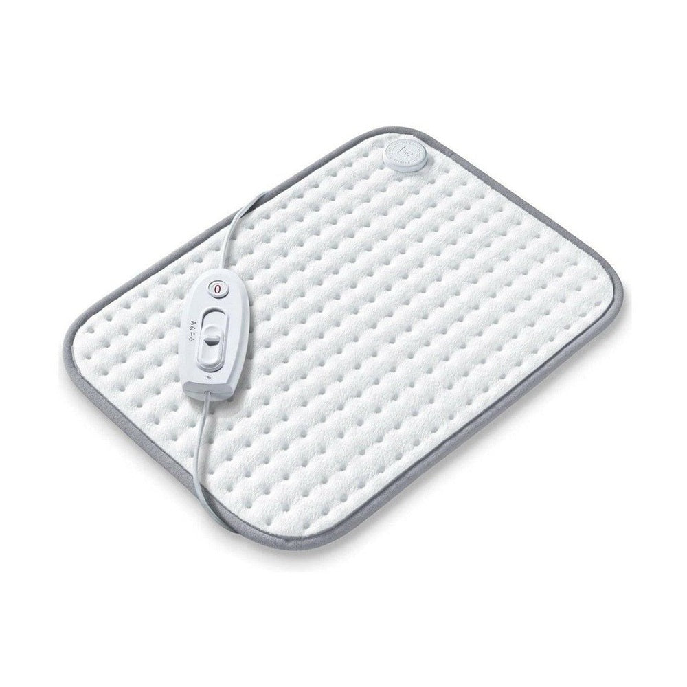 Wit Sanitas warmtekussen XL 44x33 cm met afneembare schakelaar en grijze rand
