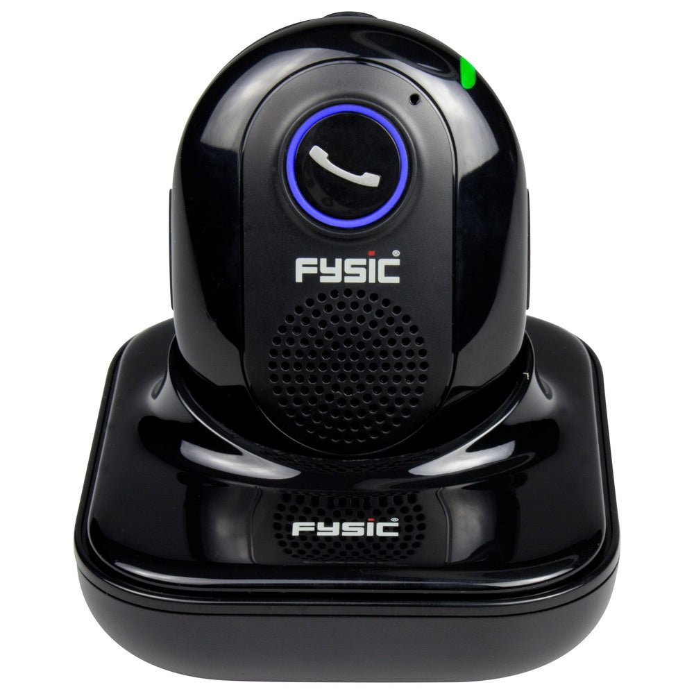 Fysic draadloos SOS-apparaat op basisstation met blauw verlichte knop