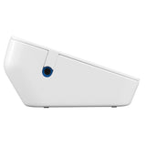 Zijaanzicht witte A&D UA-651 bloeddrukmeter met gestroomlijnde behuizing