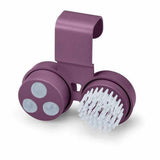 Paarse pedicure-accessoire met borstel en massageknoppen voor voeten