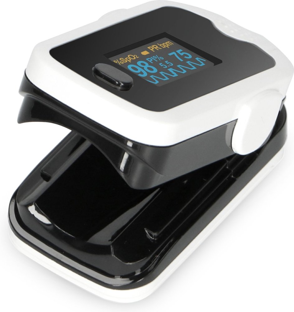 Alecto ACS-31 saturatiemeter met OLED-display en polsband