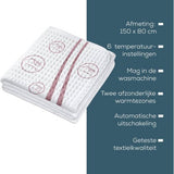 Beurer UB 90 witte elektrische onderdeken met twee warmtezones en afmeting 150x80 cm