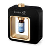 Clean Air Optima aroma diffuser zwart met twee bedieningsknoppen en merknaam