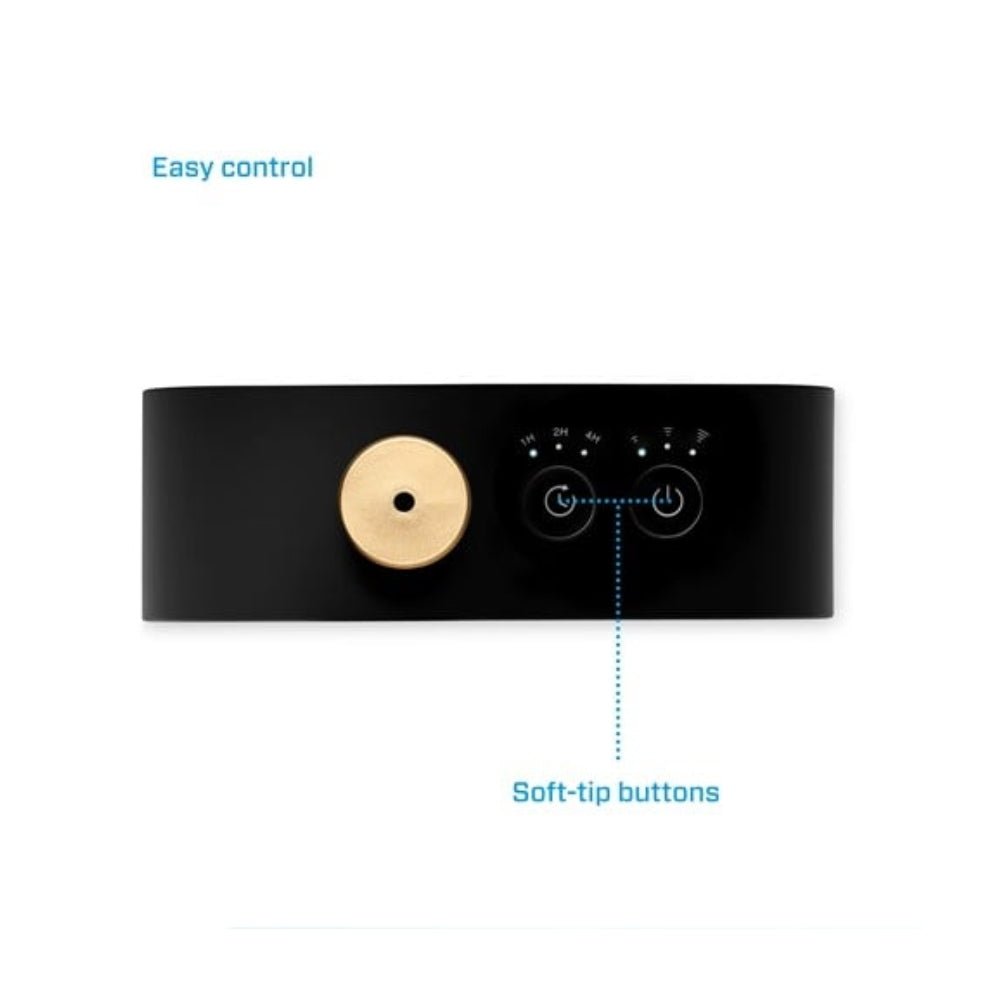 Clean Air Optima aroma diffuser zwart close-up soft-tip knoppen en timer