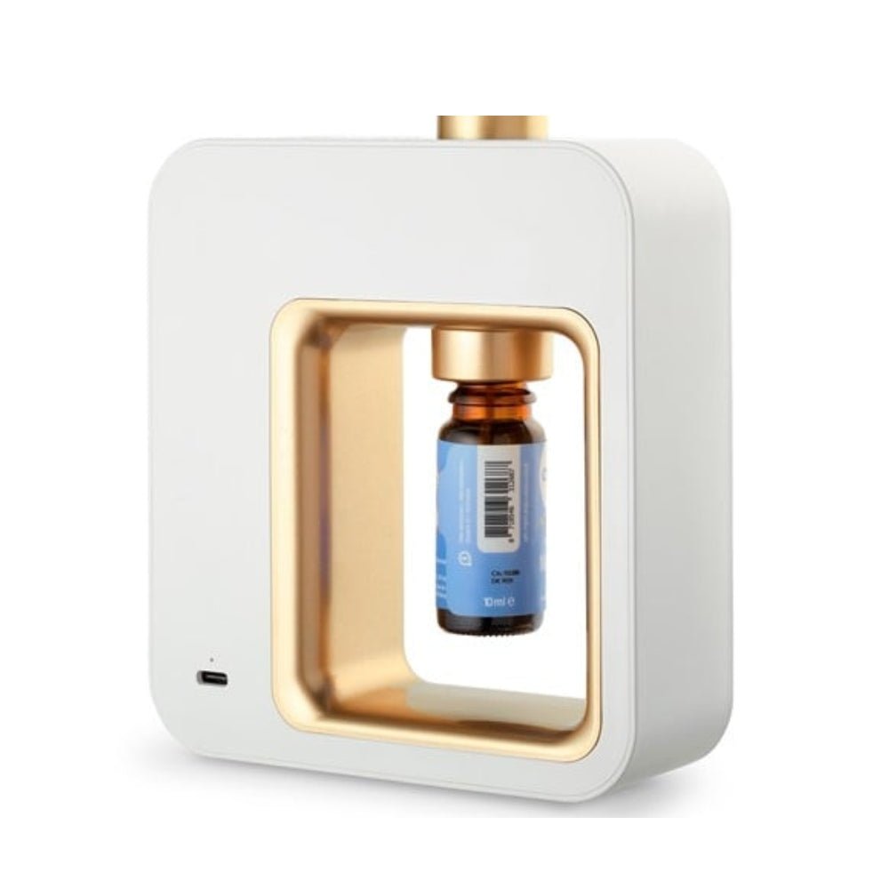 Clean Air Optima aroma diffuser wit met USB-C poort en geur flesje