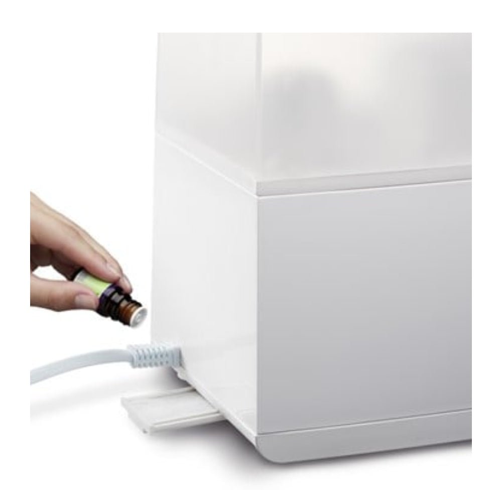 Gebruik aromatherapie functie Clean Air Optima luchtbevochtiger met olie