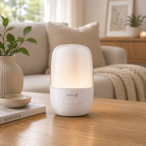Witte Clean Air Optima Ambiente aroma diffuser met LED-kleurenverlichting en stil ultrasoon geurvernevelen