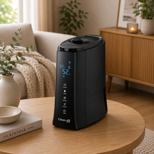 Clean Air Optima CA-603 zwarte luchtbevochtiger met ionisator en LCD-display