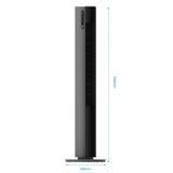 Afmetingen Clean Air Optima CA-407G: 110 cm hoog met brede voet en matte afwerking