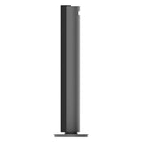 Donkergrijze Clean Air Optima torenventilator met slanke vorm en mat oppervlak