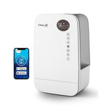 Witte Clean Air Optima luchtbevochtiger met WiFi-app connectie en smart display