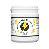 Creatine Monohydraat Poeder 500g pot van Kala Health met wit etiket en geel bliksemschicht logo
