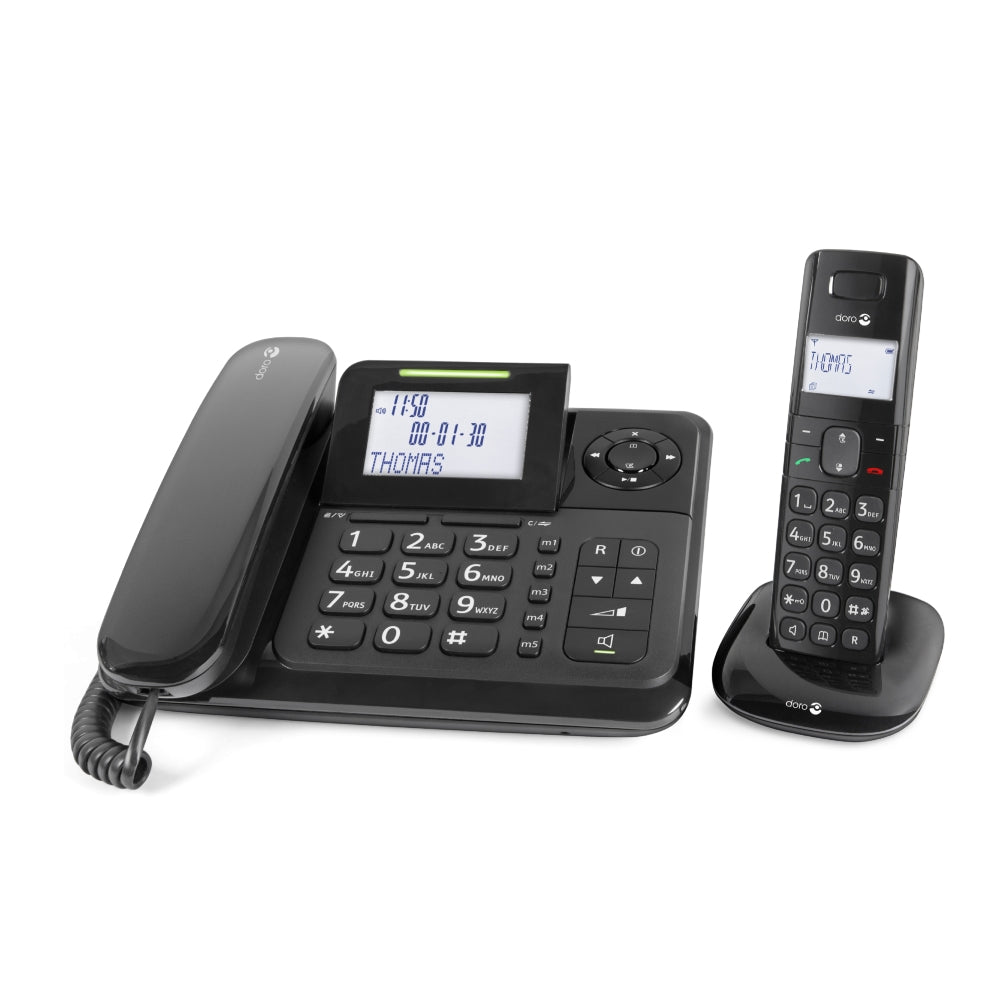Doro Comfort 4005 seniorentelefoon zwart met schuifbaar display en navigatieknop