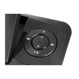 Close-up ronde navigatieknop Doro Comfort 4005 met pictogrammen voor contacten en instellingen