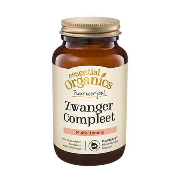 Essential Organics Zwanger Compleet zwangerschapssupplement met plantaardige PLANTCAPS™ en biologisch actief foliumzuur