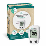 Go-Keto Kickstart Set verpakking en witte meter voor monitoring van bloedsuiker en ketonen