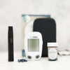 Witte Go-Keto 2-in-1 bloedglucose- en ketonenmeter met display en grijze knoppen