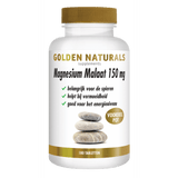 Golden Naturals Magnesium Malaat 150 mg voordelig potje met 180 veganistische tabletten tegen vermoeidheid