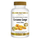Golden Naturals Curcuma Longa supplementen 180 capsules met geelwortel en Bioperine in witte fles