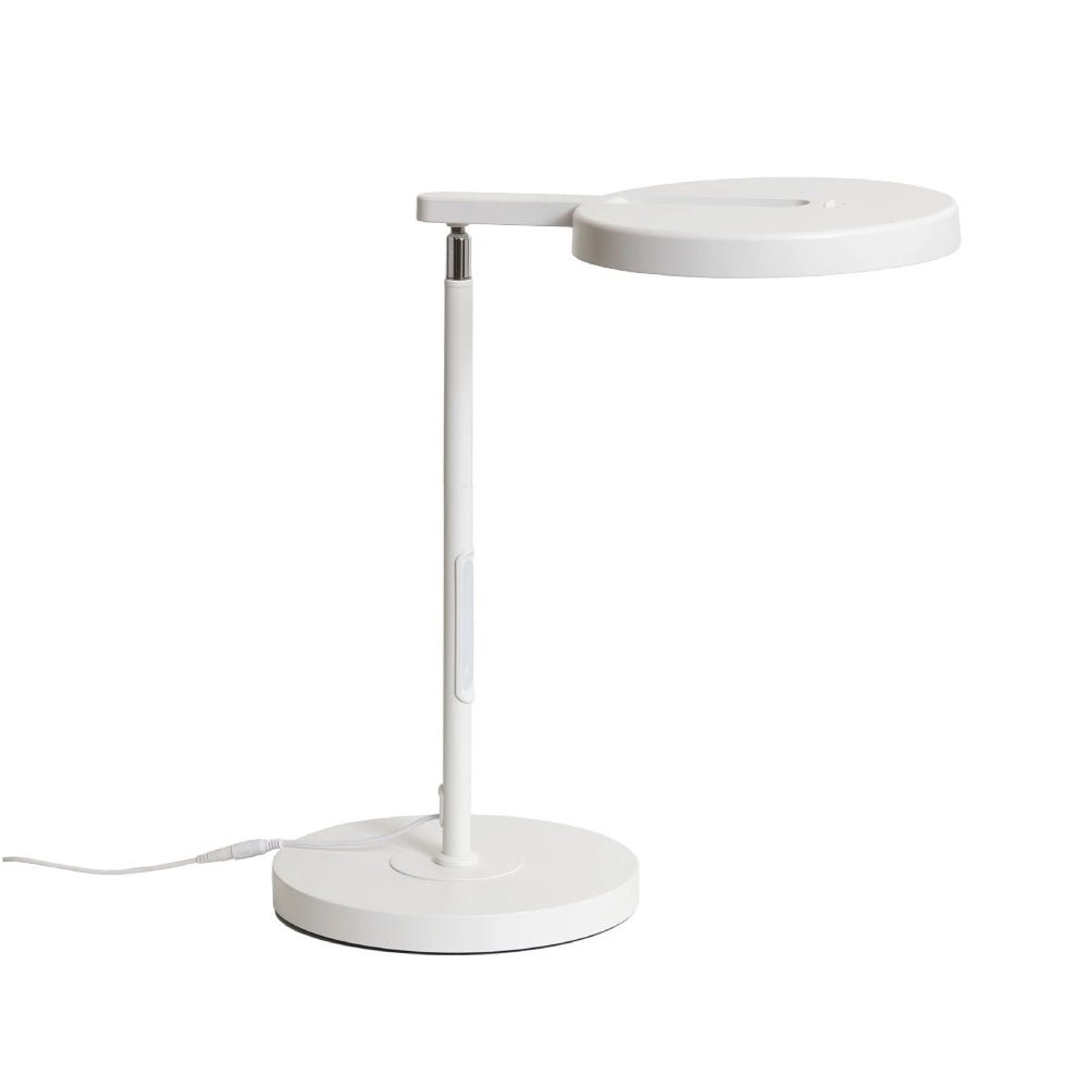 Innolux Stella witte LED bureaulamp met verstelbare arm en ronde lichtkop