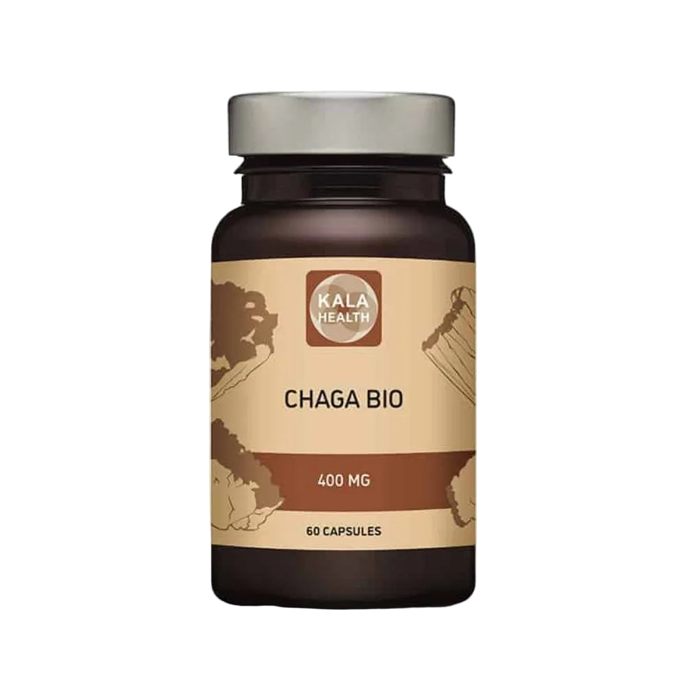 Kala Health Chaga Bio fles met 60 capsules, biologisch extract van vruchtlichaam