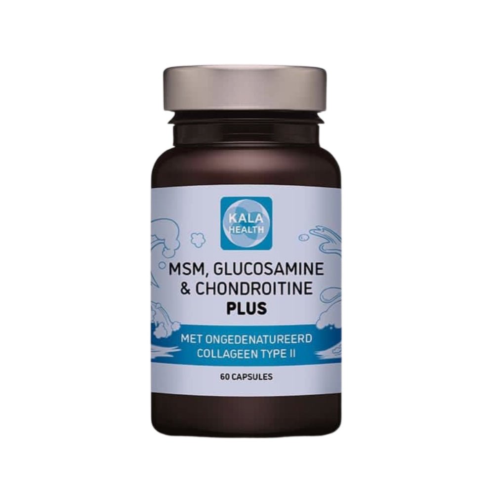 Kala Health supplementfles met 60 capsules MSM glucosamine en chondroïtine voor gewrichten