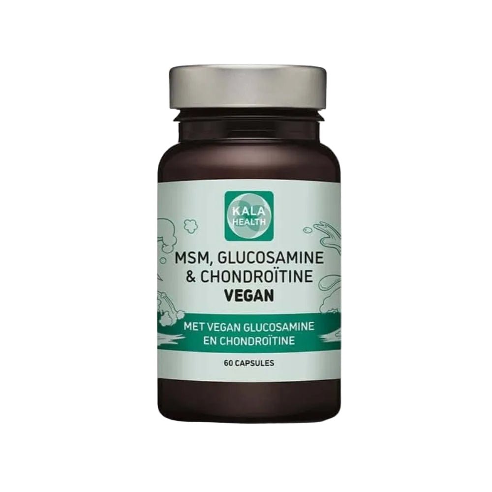 Kala Health MSM glucosamine chondroïtine vegan capsules 60 stuks in bruine fles