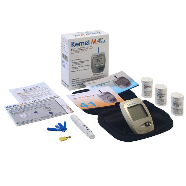 Kernel MultiCheck vooraanzicht Glucose Cholesterol Urinezuur meter