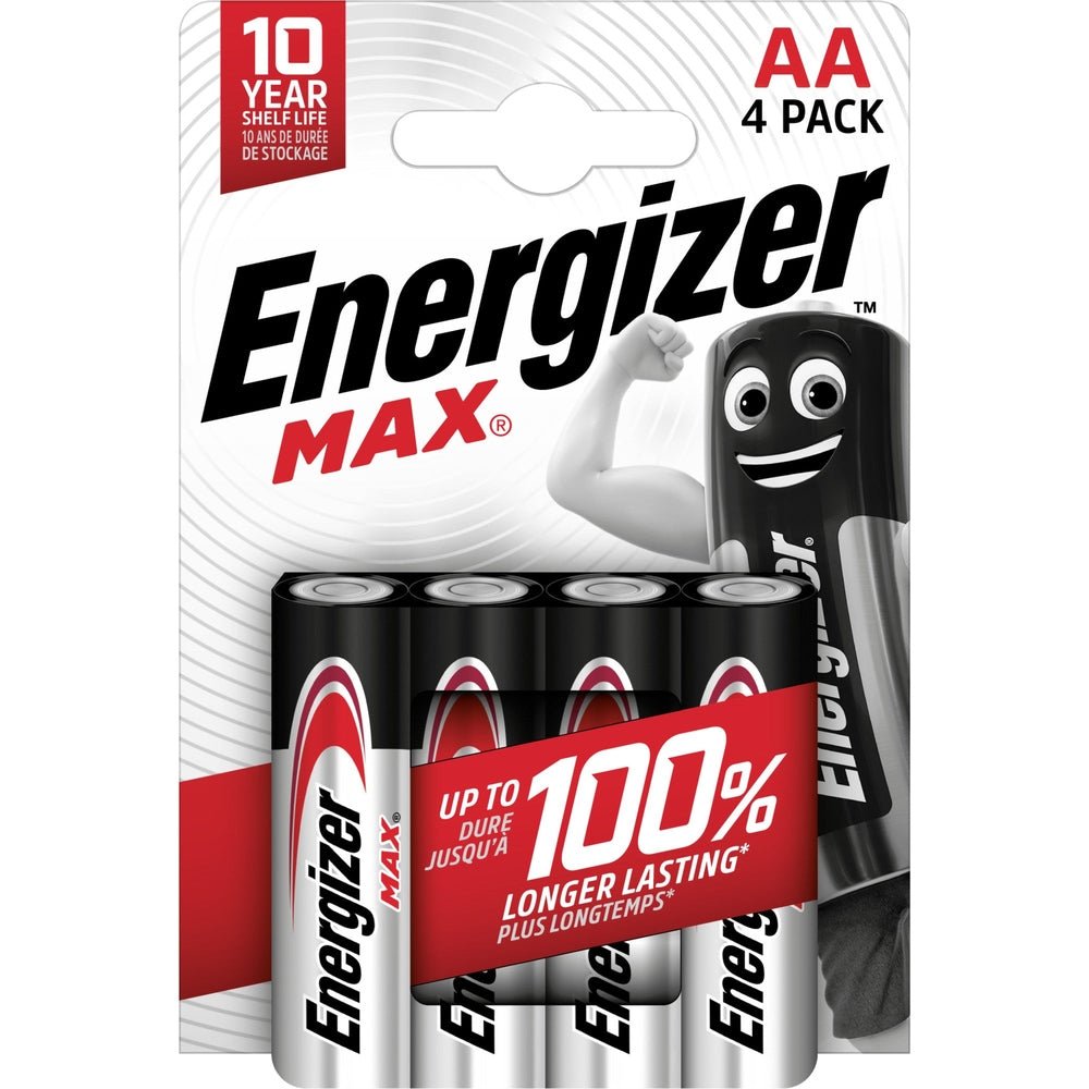 Energizer MAX AA-batterijen 4-pack in blisterverpakking met cartoonfiguur
